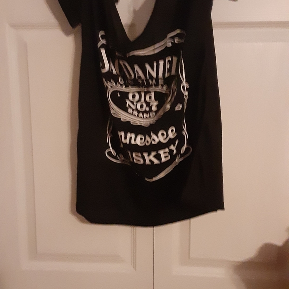 jack Daniel shirt. black cami top with sleves - Picture 2 of 3
